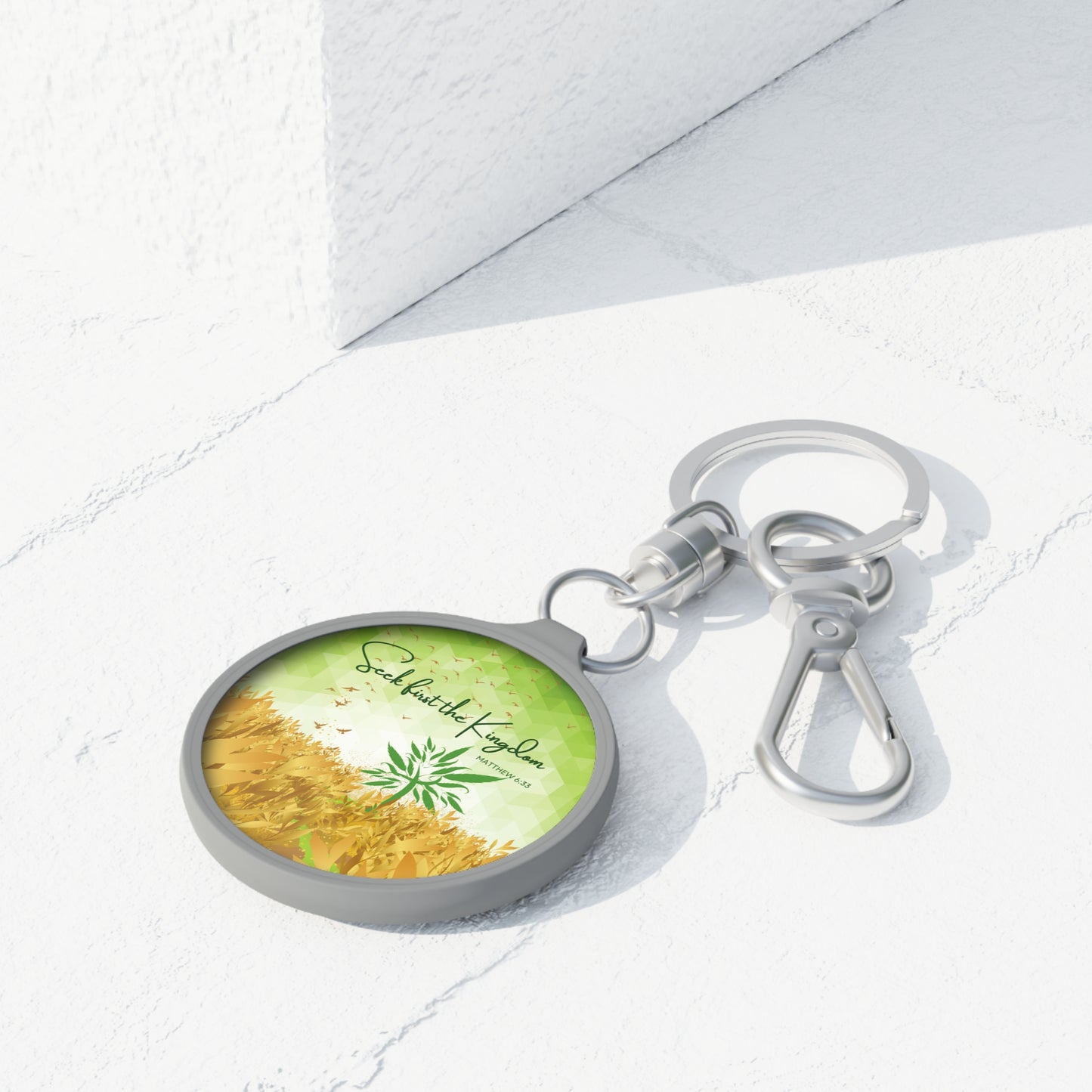 'Seek first the Kingdom' Christian Keychain