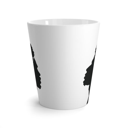 'What if / Even if' Faith Coffee Mug: Man with Afro Side View, No Background