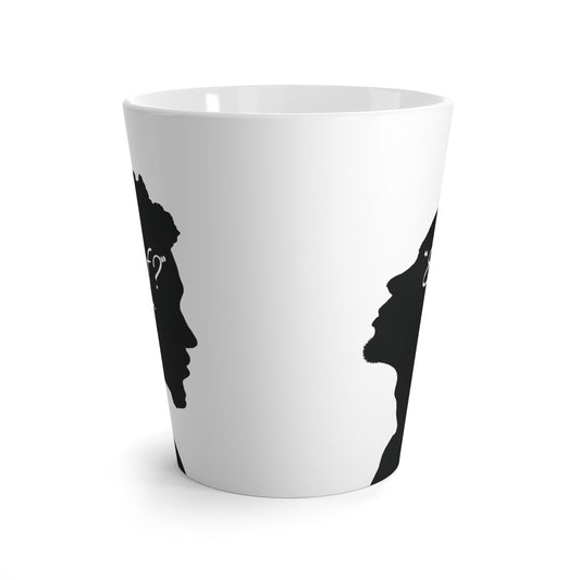 'What if / Even if' Faith Coffee Mug: Man with Short Hair 1 Side View, No Background
