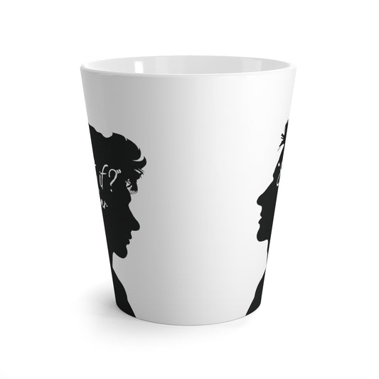 'What if / Even if' Faith Coffee Mug: Man with Short Hair 2 Side View, No Background