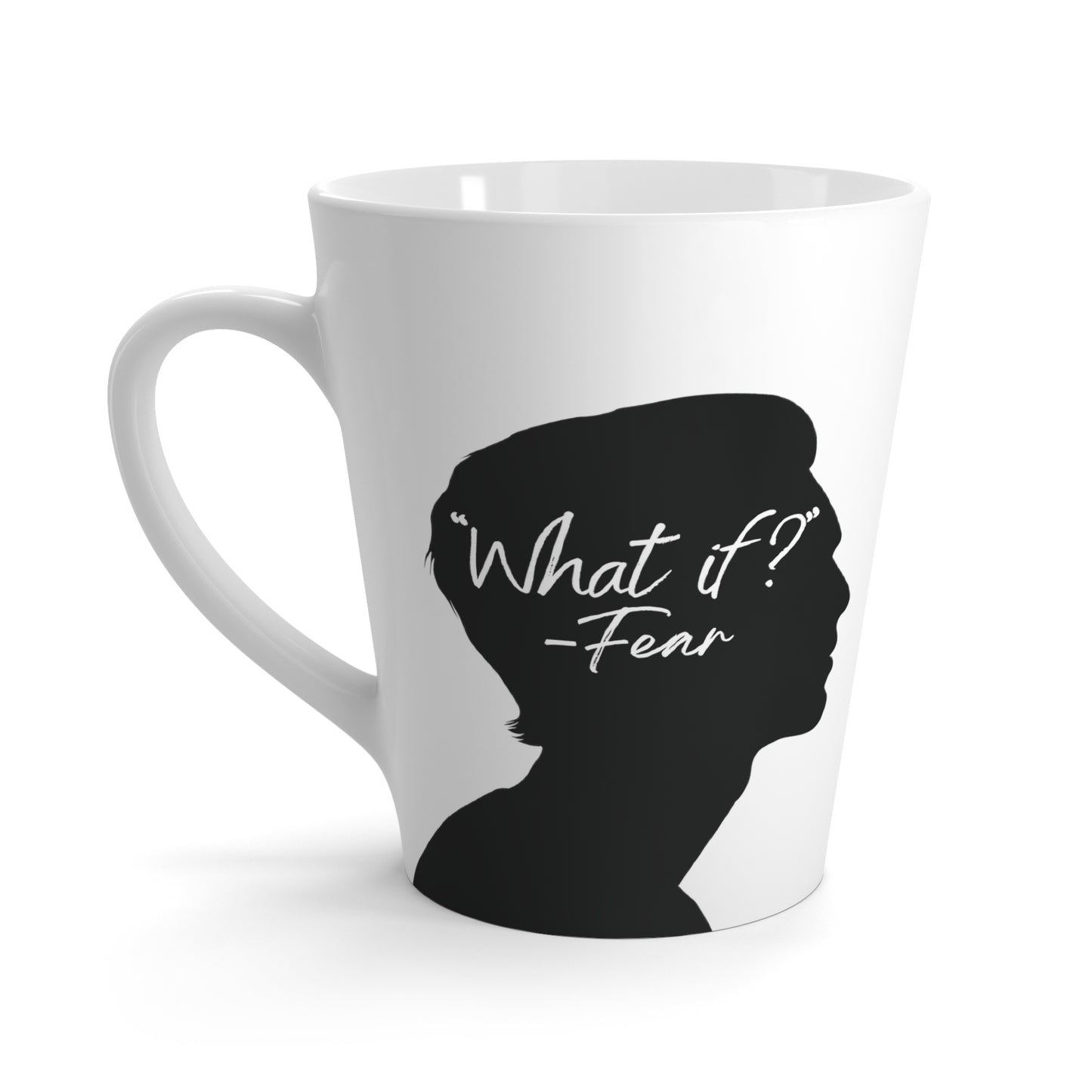 'What if / Even if' Faith Coffee Mug: Man with Short Hair 3 What if back View, No Background