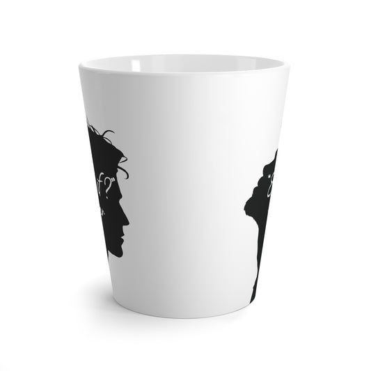 'What if / Even if' Faith Coffee Mug: Man with Short Hair 4 Side View, No Background