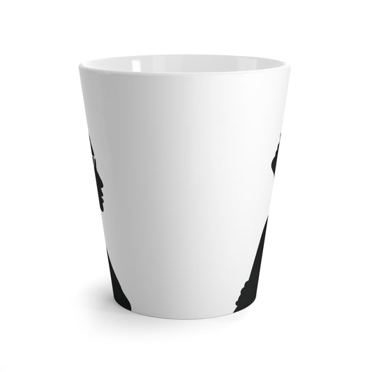 'What if / Even if' Faith Coffee Mug: Woman with Long Hair 1 Side View, No Background