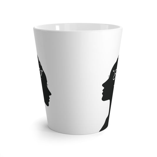 'What if / Even if' Faith Coffee Mug: Woman with Short Hair 2 Side View, No Background