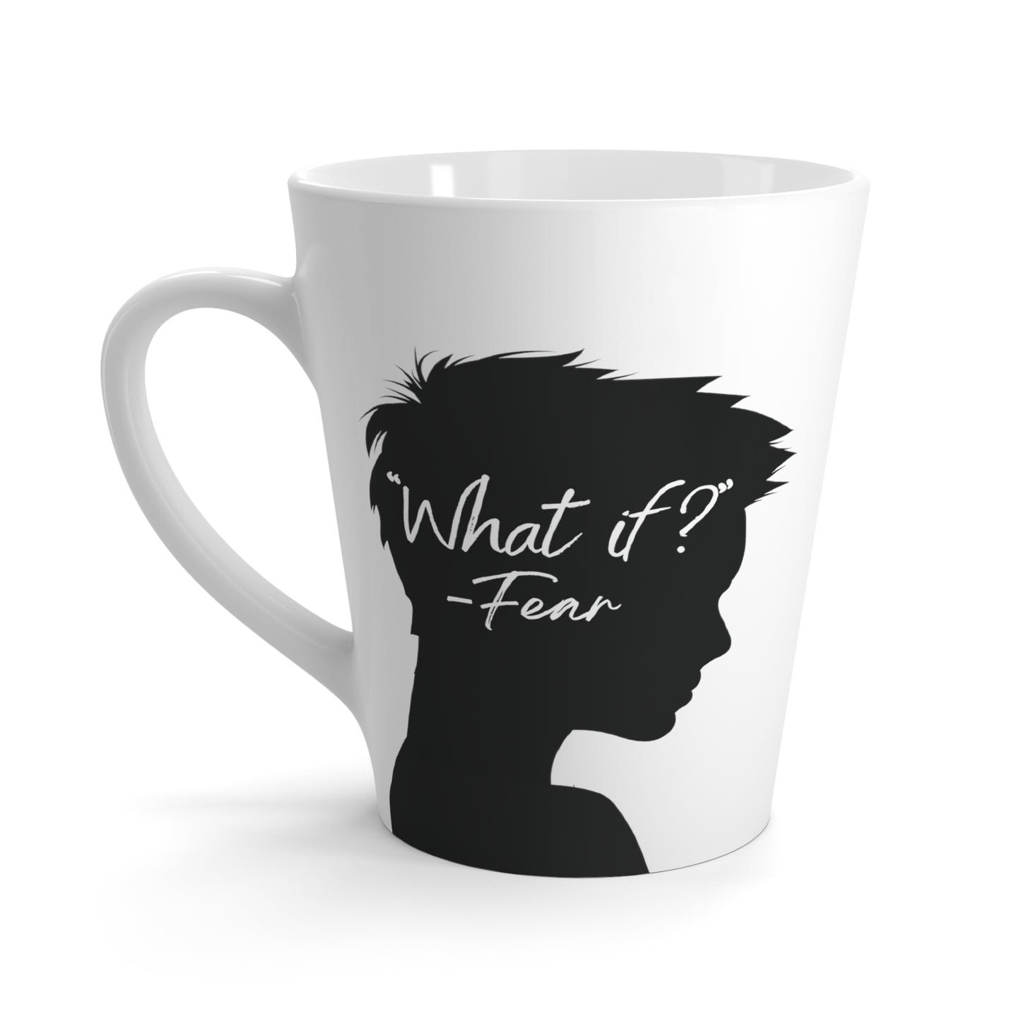 'What if / Even if' Faith Coffee Mug: Young Woman 2 What if back View, No Background