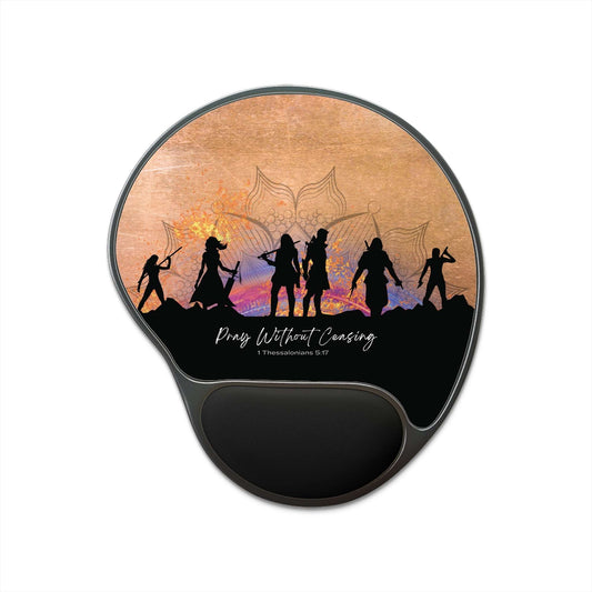 1 Thessalonians 5:17 - 'Pray without Ceasing' Scripture Mouse Pad Top View No Background