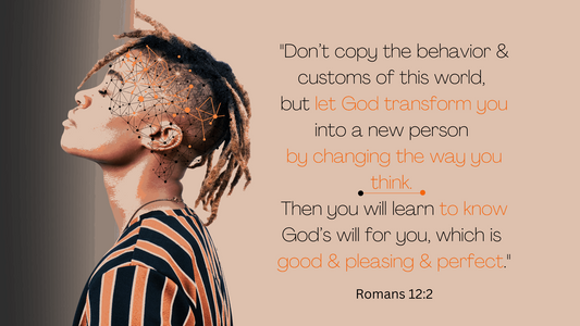 Romans 12:2 - "Let God Transform You" Scripture Wallpaper closeup