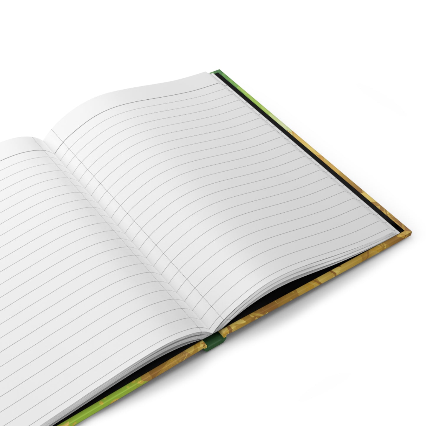 Matthew 6:33- 'Seek first the Kingdom' Hardcover Christian Journal Open, lined pages example