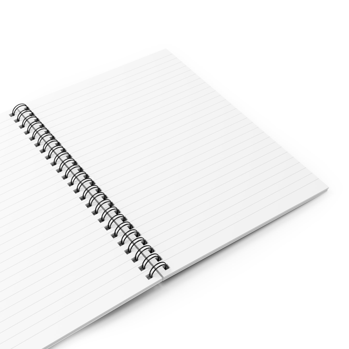 Matthew 6:33- 'Seek first the Kingdom' Spiral Christian Journal Open, lined pages example