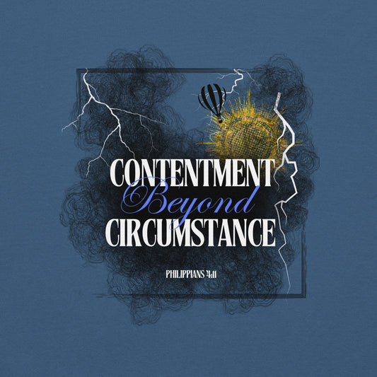 Contentment beyond Circumstance Philippians 4:11 Heavy Blend Hoodie