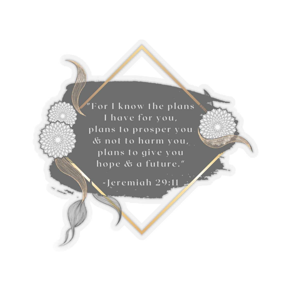 Jeremiah 29:11 - 'God Knows the Plans He Has for You', Sticker