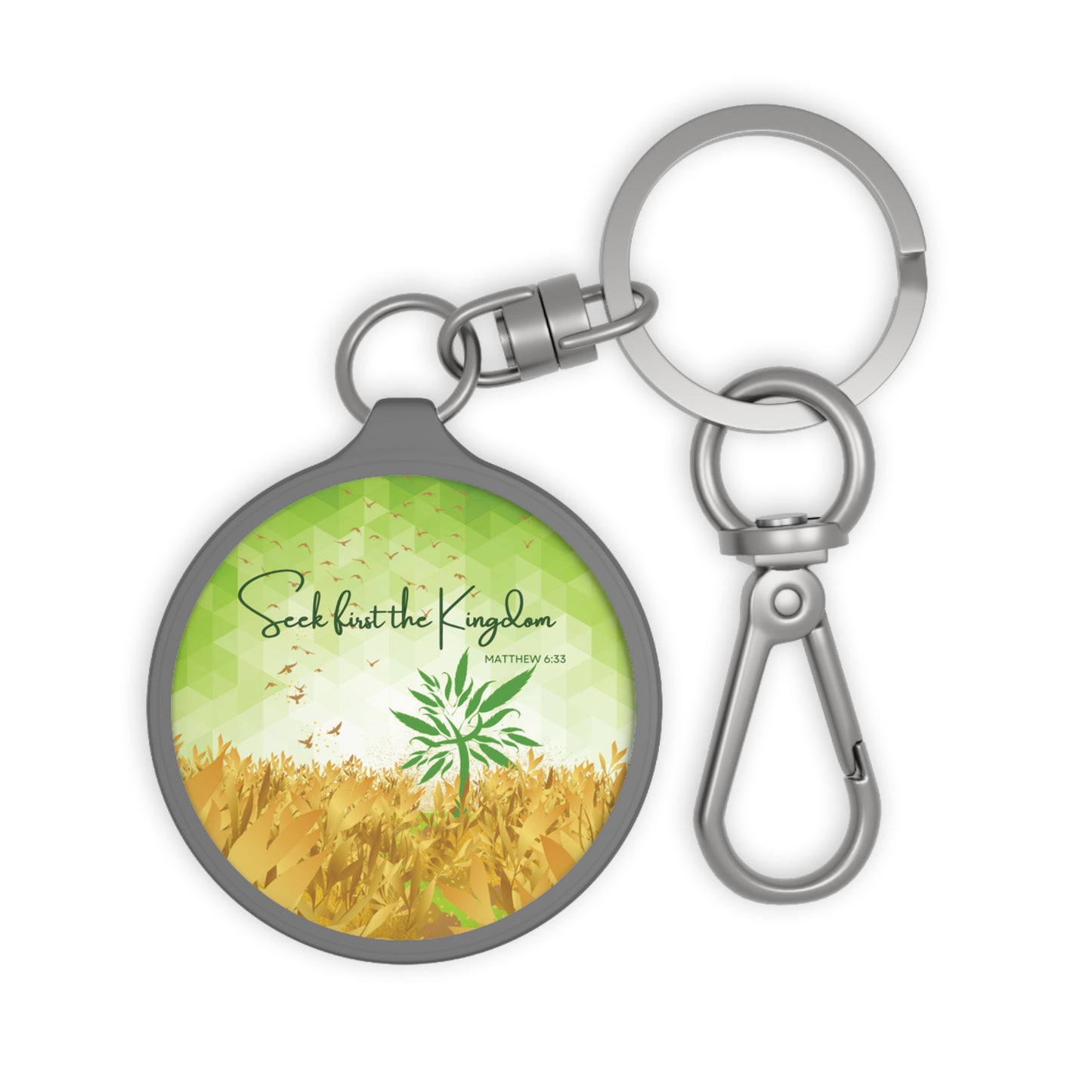 'Seek first the Kingdom' Christian Keychain