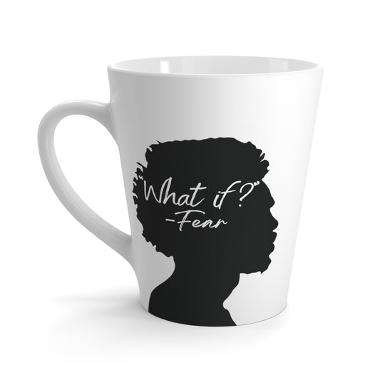 'What if / Even if' Faith Coffee Mug: Man with Afro Even if Front View, No Background