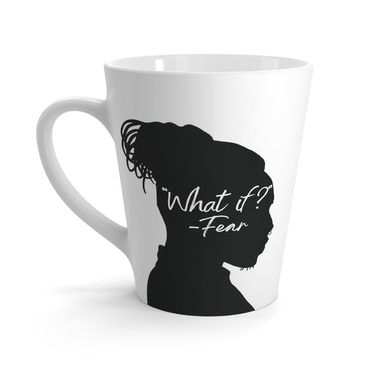 'What if / Even if' Faith Coffee Mug: Man with Dreads What if back View, No Background