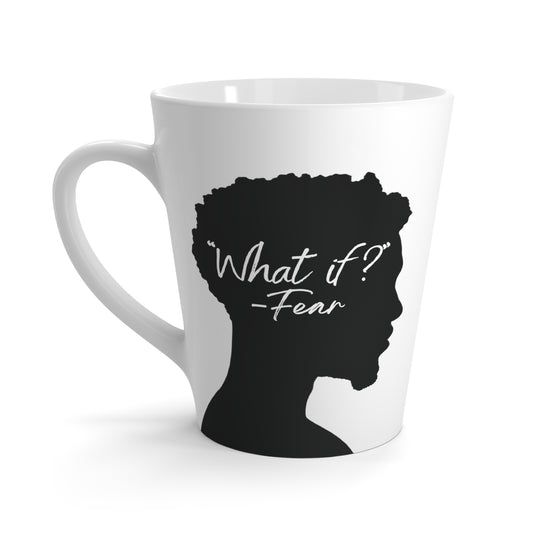 'What if / Even if' Faith Coffee Mug: Man with Short Hair 1 What if back View, No Background