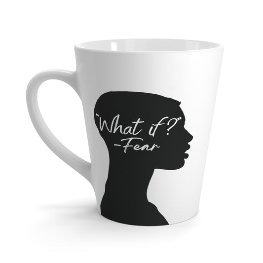 'What if / Even if' Faith Coffee Mug: Young Man 1 What if back View, No Background