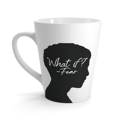 'What if / Even if' Faith Coffee Mug: Young Man 2 What if back View, No Background