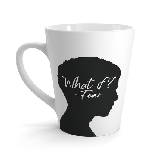 'What if / Even if' Faith Coffee Mug: Young Man 2 What if back View, No Background