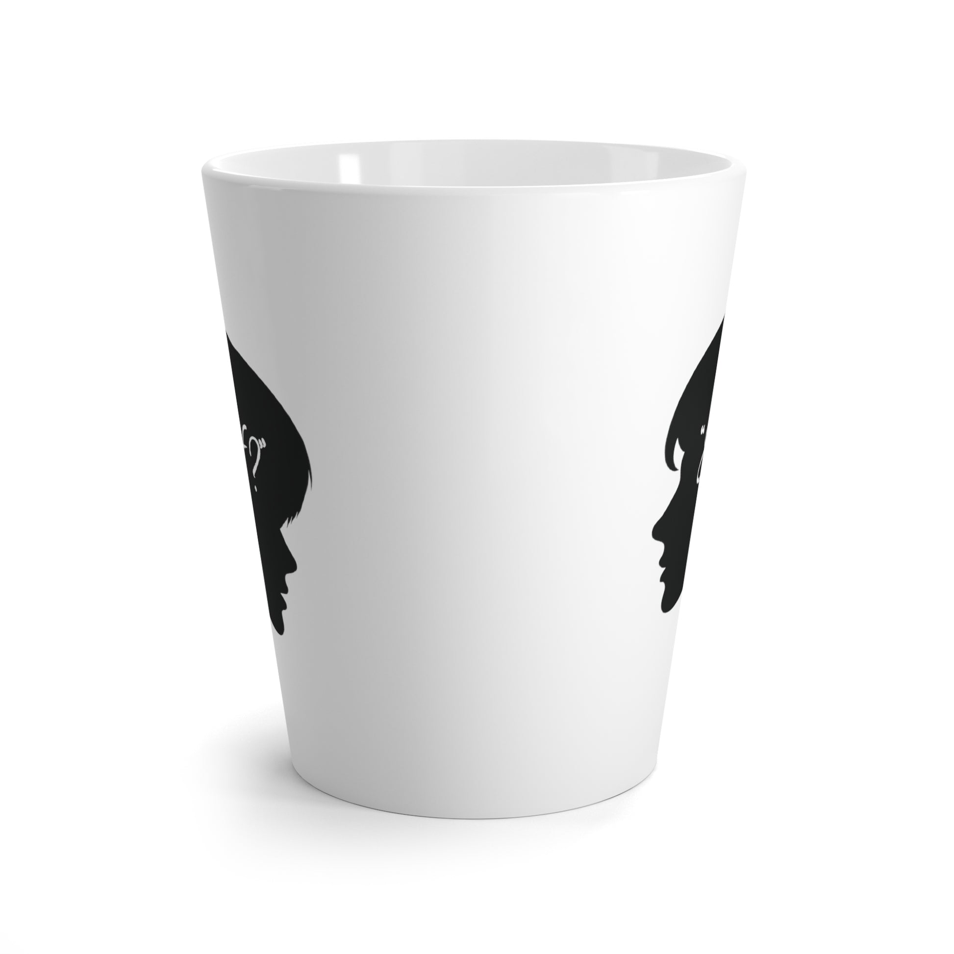 'What if / Even if' Faith Coffee Mug: Young Woman 1 Side View, No Background