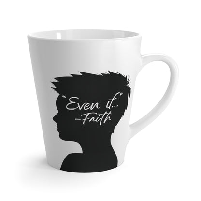 'What if / Even if' Faith Coffee Mug: Young Woman 2 Even if Front View, No Background