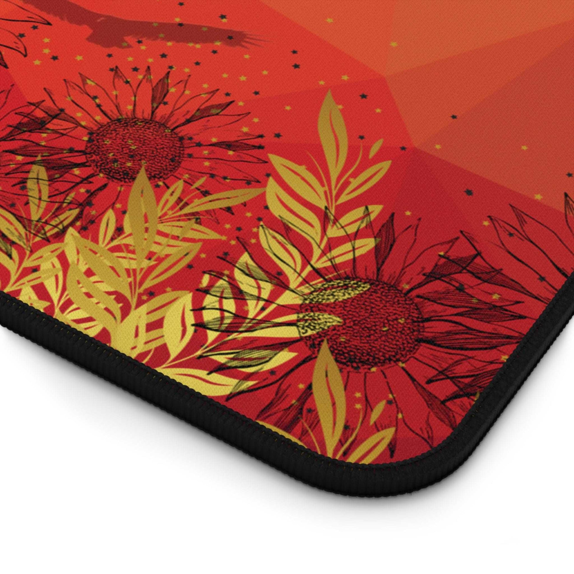 Matthew 6:25-34 - 'I Gain Nothing by Fretting' Christian Desk Mat Front Close up of printing quality