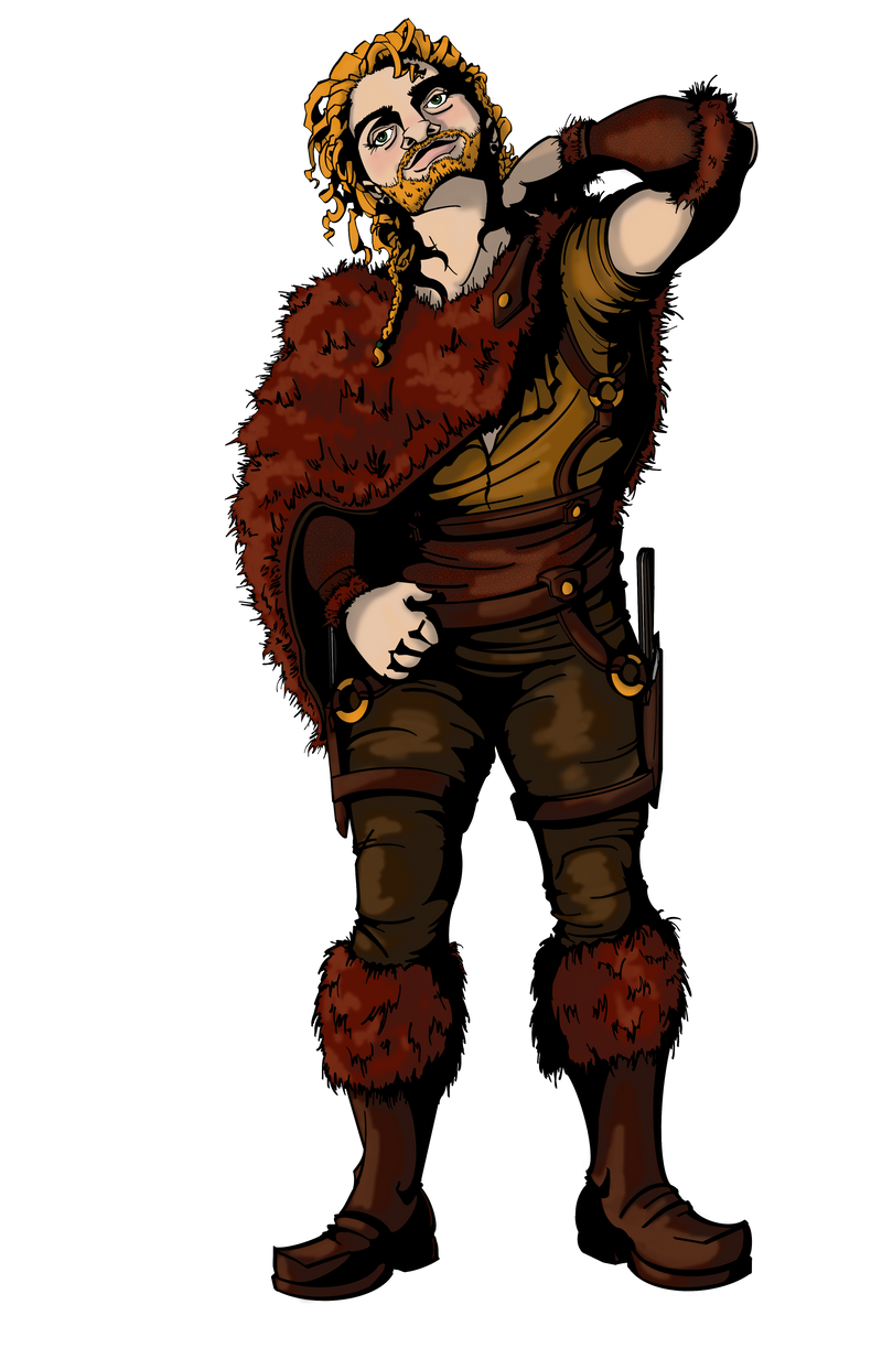 Leander the representation of Joy in the Sovereign Choice. A large lion like man with golden hair, a thick beard, and massive frame. 