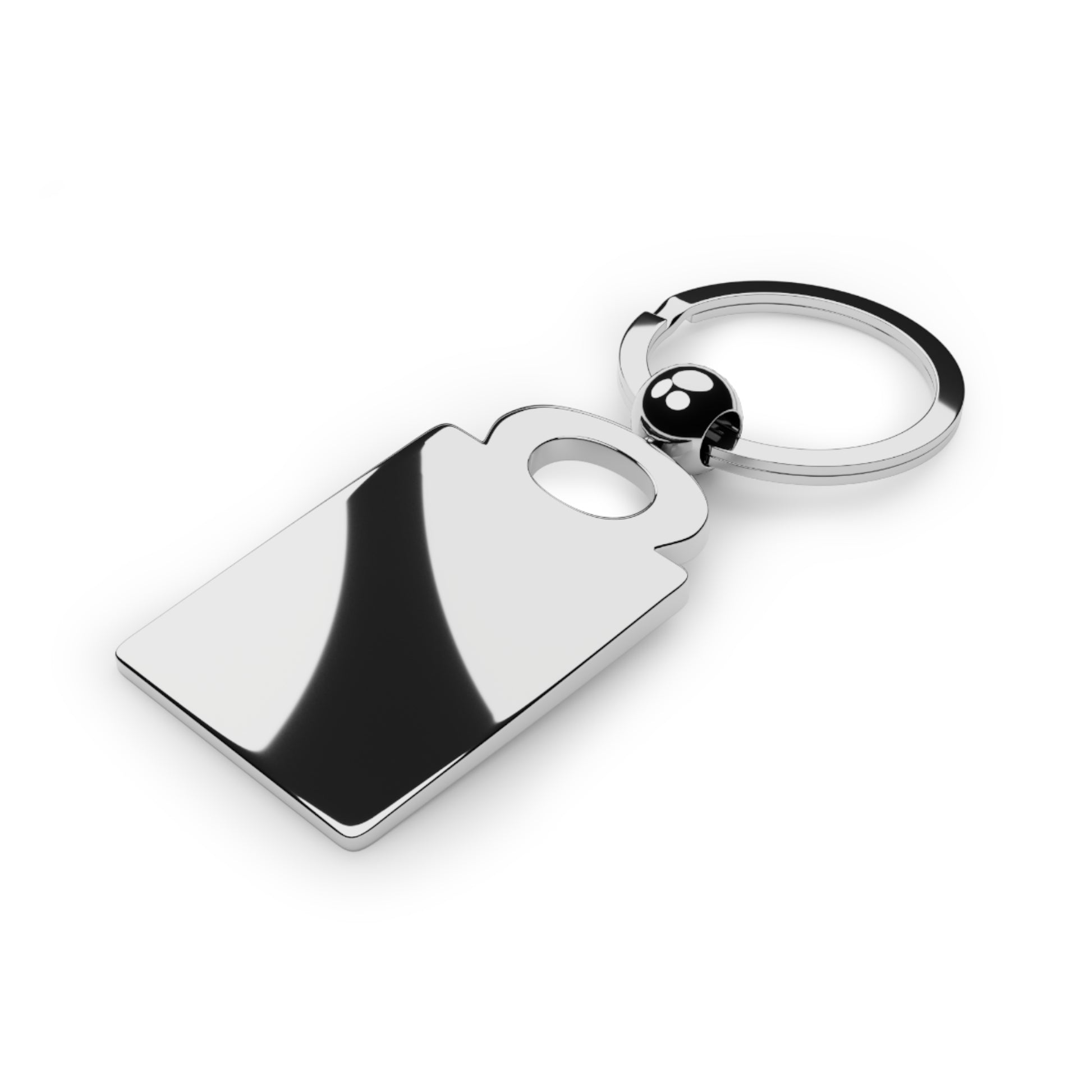 Matthew 6:25-34 - 'I Gain Nothing by Fretting' Christian Keychain Back at an angle Example with Keyring