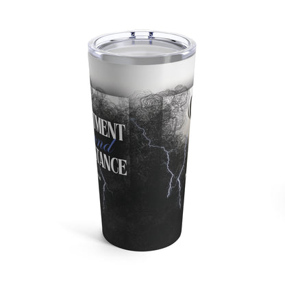 Philippians 4:11 'Contentment beydon Circumstance' Christian insulated tumbler side