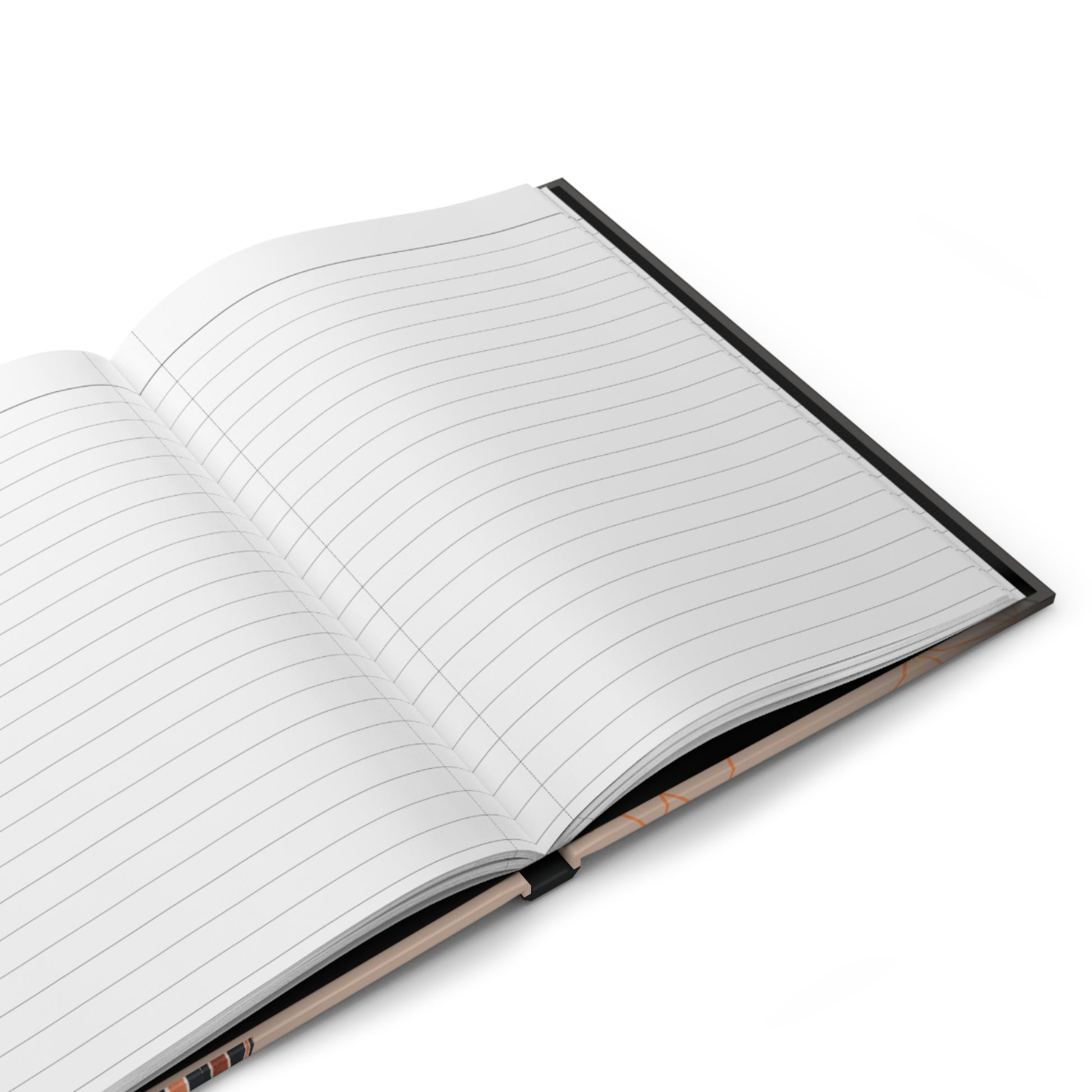 Romans 12:2- 'Let God Transform You' Hardcover Christian Journal Open, lined pages example