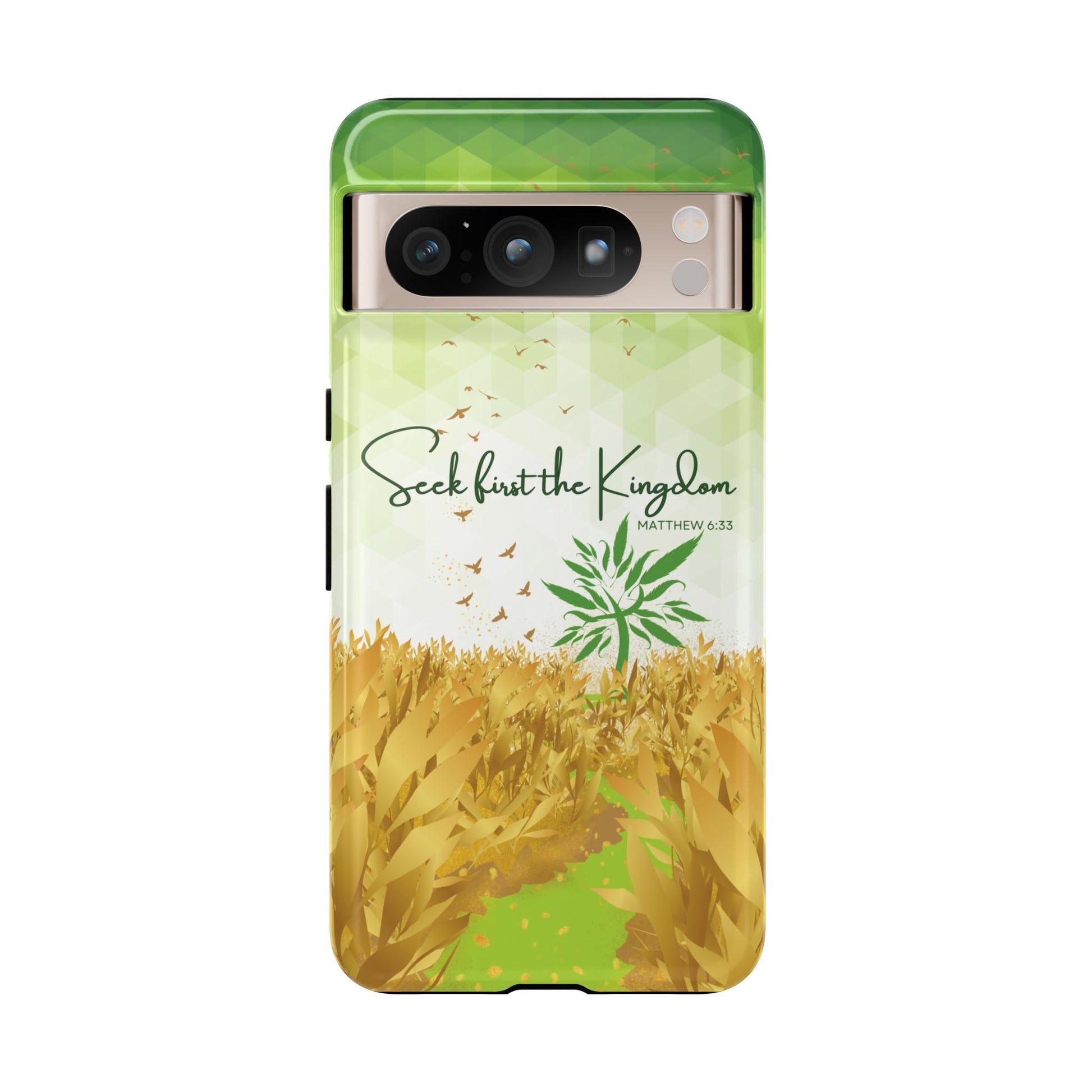 Matt 6 'Seek first the Kingdom' Google Pixel 8 Pro Cases_ Glossy