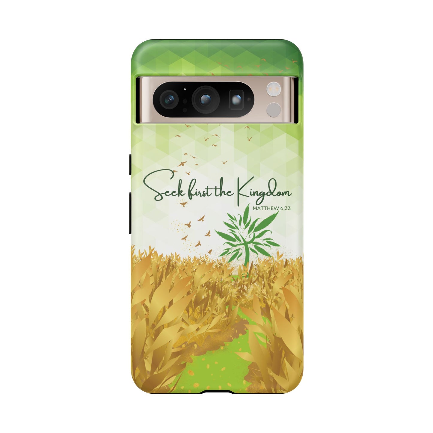 Matt 6 'Seek first the Kingdom' Google Pixel 8 Pro Cases_ Matte