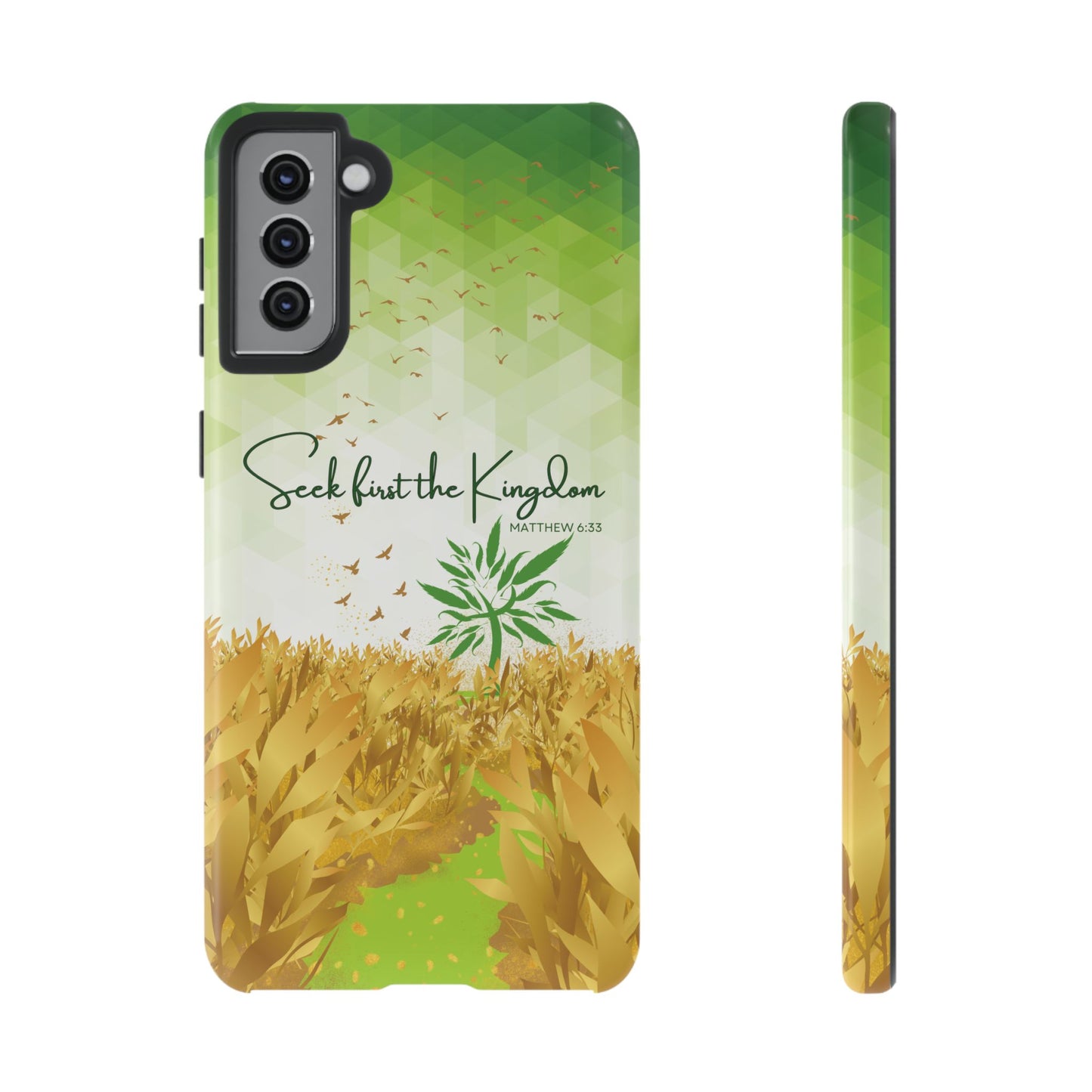 Matt 6 'Seek first the Kingdom' Samsung Galaxy S21 Plus Cases_ Glossy
