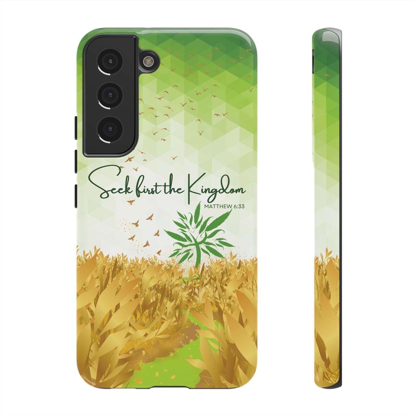 Matt 6 'Seek first the Kingdom' Samsung Galaxy S22 Cases_ Glossy