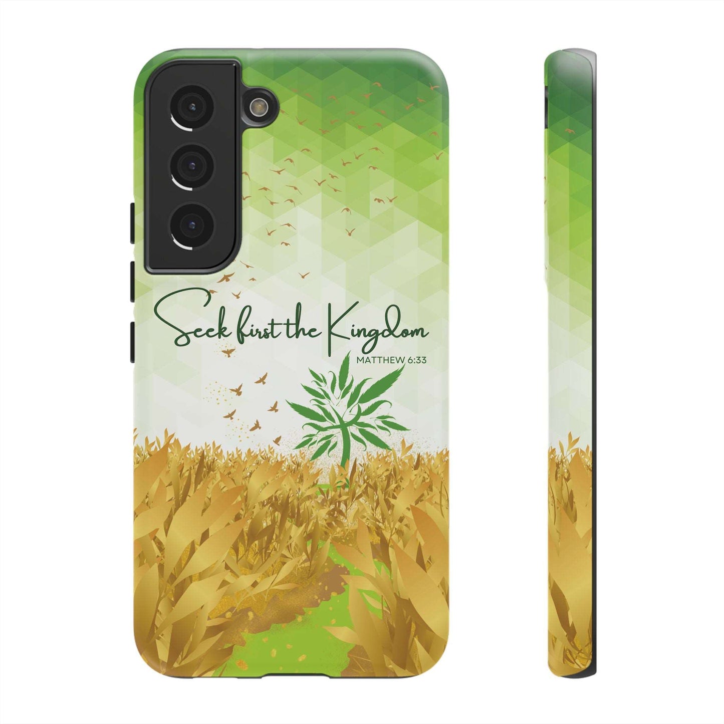 Matt 6 'Seek first the Kingdom' Samsung Galaxy S22 Cases_ Matte
