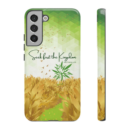 Matt 6 'Seek first the Kingdom' Samsung Galaxy S22 Plus Cases_ Glossy