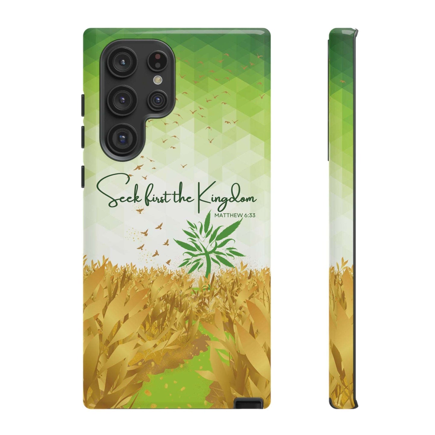 Matt 6 'Seek first the Kingdom' Samsung Galaxy S22 Ultra Cases_ Glossy