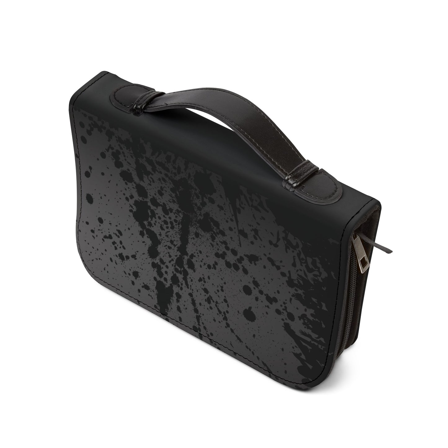Side view of the Don't Gloat over me Bible Cover featuring a durable zipper and convenient carry handle, designed for easy transport and secure protection of your Bible and study tools.