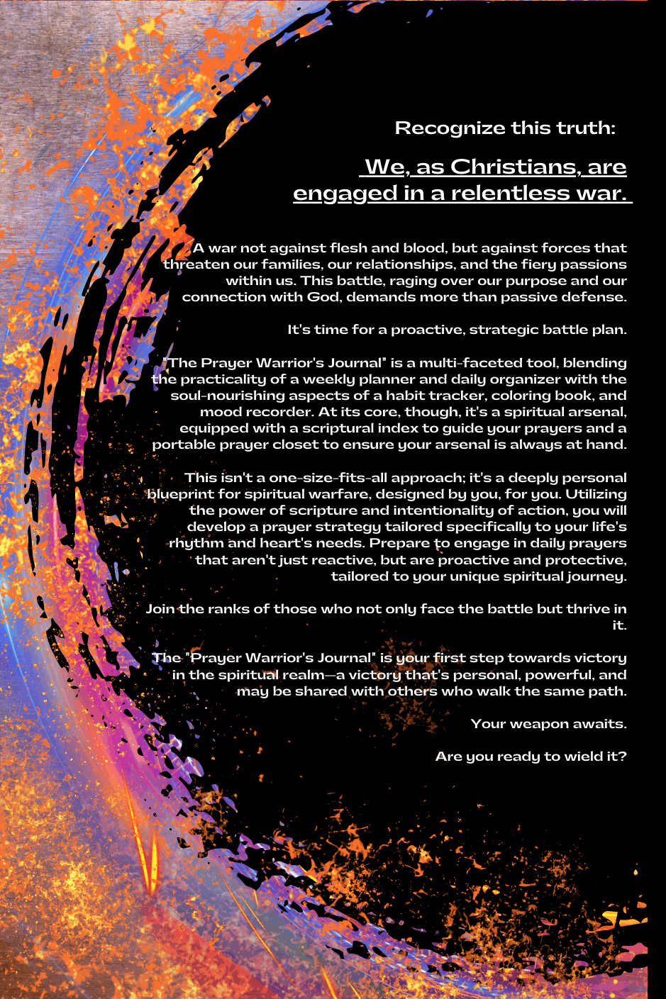 The Prayer Warrior's Journal Back Cover