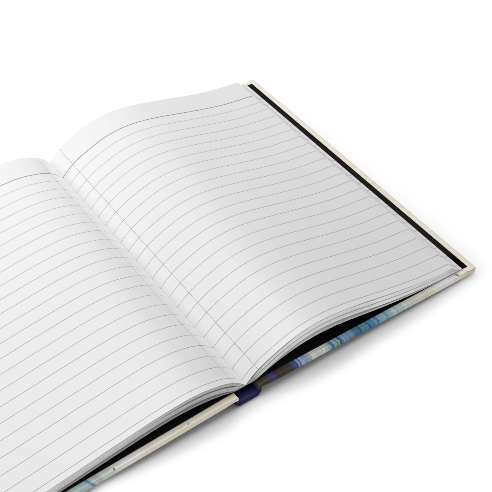 Isaiah 40:31a - 'Those Who Trust in the Lord' Hardcover Christian Journal Open, lined pages example