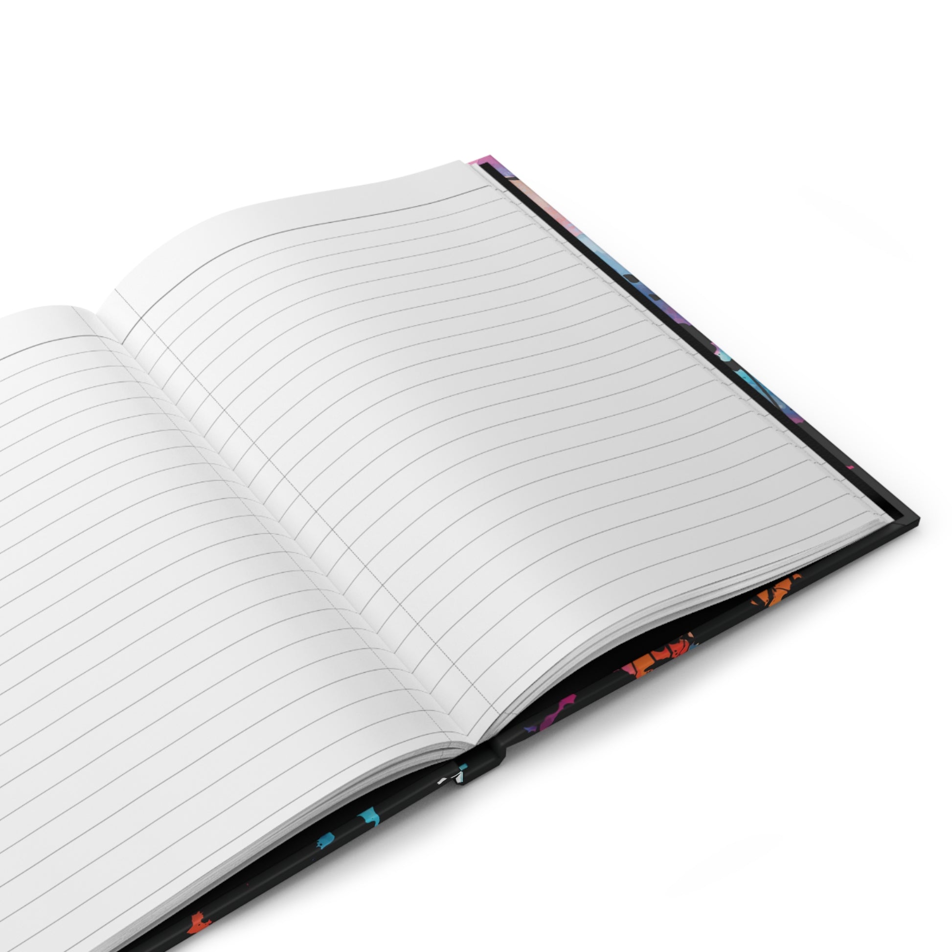 Open to lay flat displaying the lined interior pages of the Everlasting to Everlasting Hardcover Christian Journal
