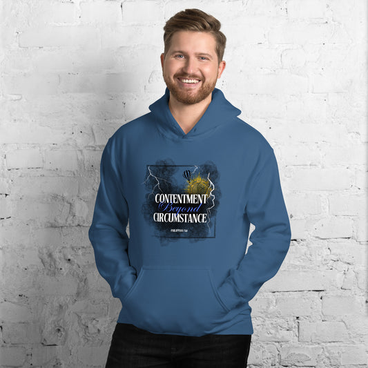 Contentment beyond Circumstance Philippians 4:11 Heavy Blend Hoodie