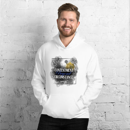 Contentment beyond Circumstance Philippians 4:11 Heavy Blend Hoodie